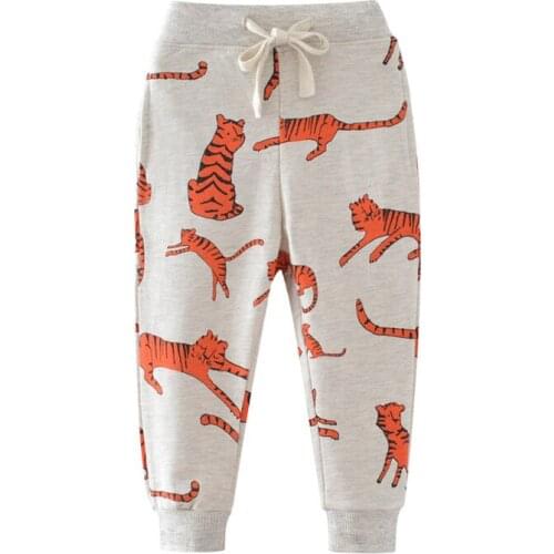 Funnygame New 2021 Cartoon Childrens Long Pants Cotton Cute Boys Girls Sweatpants for Autumn Spring Kids Trousers Pants