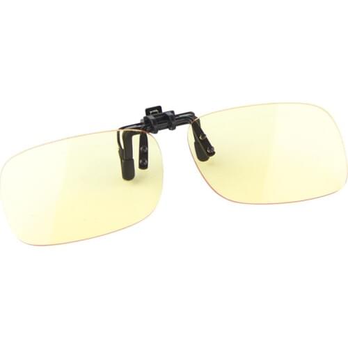 Cyxus Blue Light Blocking Clip-ons Light Yellow Lens for All Sizes Computer glasses Anti Eye Eyestrain Mens Women Eyewear 8000
