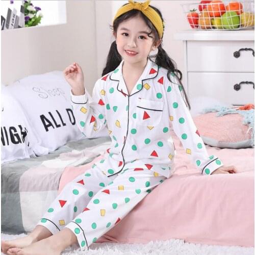 Girls Pajamas 2021 Spring Autumn Long Sleeve Childrens Sleepwear Set cotton Pajamas Set Boys Pyjamas Sets for Kids Tracksuit