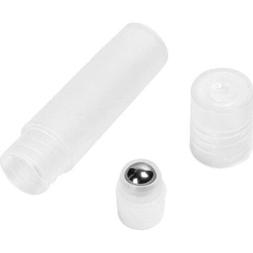 5pcs 5ml Plastic Roll On Bottle Liquid Essential Oil Perfume Empty Bottle Mini Sample Container With Steel Roller