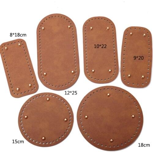 Fashion Imitation Leather Bottom DIY Hand Hook Woven Bag Yellow Brown Hard Odorless Environmental Protection Pallet For Women