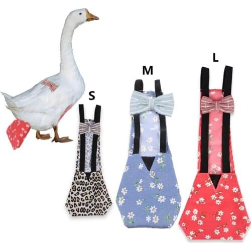Pet Chicken Duck Diaper Washable Poultry Goose Clothes Bowknot Design With Elastic Band
