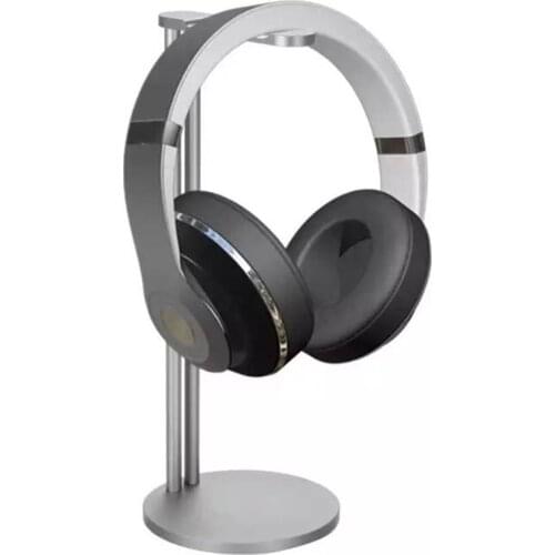 Headset Stand and Gaming Headphone Display Aluminum Desktop Earphone Hanger Mount Storage Rack for Home and Office, Silver
