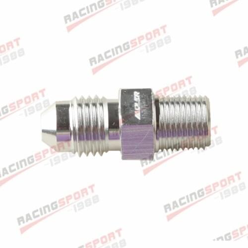 Straight -4AN AN4 To 1/8'' NPT Aluminum Oil Fuel Hose Fitting Adapter Silver