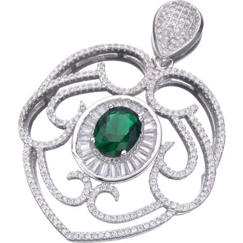 Supplies For Jewelry Big CZ Zircon Flower Charms For Bracelets & Necklaces Wholesale Micro Pave Floating Charms Bijoux Berloque