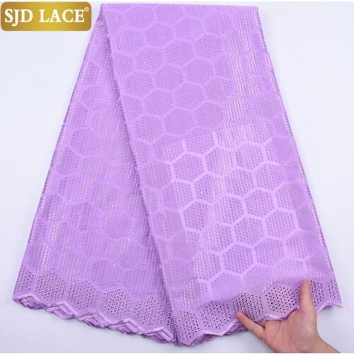 SJD LACE New African Lace Fabric High Quality Cheap Sale Swiss Voile Lace In Switzerland Dubai Laces For Wedding Party Sew A2095