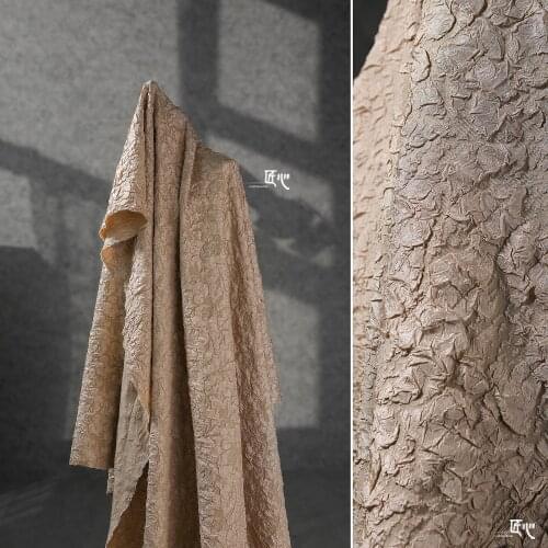 Stone Pattern Texture Concave-convex Three-dimensional Gradient Jacquard Fabric Creative Clothing Background Designer Fabric