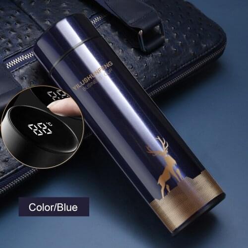 500ML Intelligent Water Bottle Stainless Steel Thermos Cup Coffee Tea Mugs LCD Temperature Display Leakproof Sport Vacuum Flasks