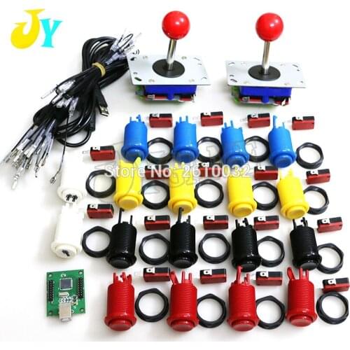 USB Arcade Joystick Bundles KIT DIY 4/8 WAy Joystick 28mm Push button For Rraspberry pi / PC /PS3 Rocker Controller