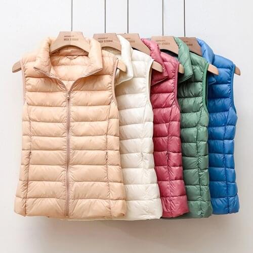 2021 Spring Black Cropped Vest Coat Women Fashion Warm Sleeveless Parkas High Collar Waistcoat Female Casual Outerwear Chic Top