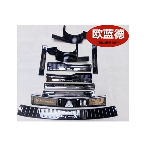 For Mitsubishi Outlander 2013-2019 High-quality stainless steel Scuff Plate/Door Sill and Rear bumper Protector Sill Car-Styling