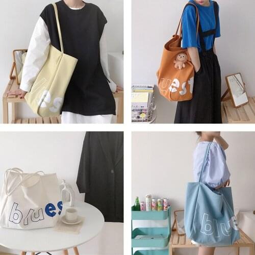 Japanese Korean Hot Style Washed High Quality Canvas Bags Single Shoulder Bag Large Capacity Shoulder Simple Students Bags