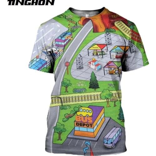 XS-7XL Summer New Fashion Cartoon Tshirt Toy Roads full Printed Men Women Tshirt O-Neck Tops Casual Harajuku 3D T-shirt 01
