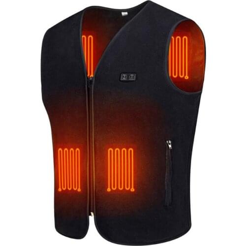 Heating Thermal Vest Men Jacket USB Heated Vest Portable 3-speed Adjustable Electric Heating Jacket Body Warmer Heating Pad
