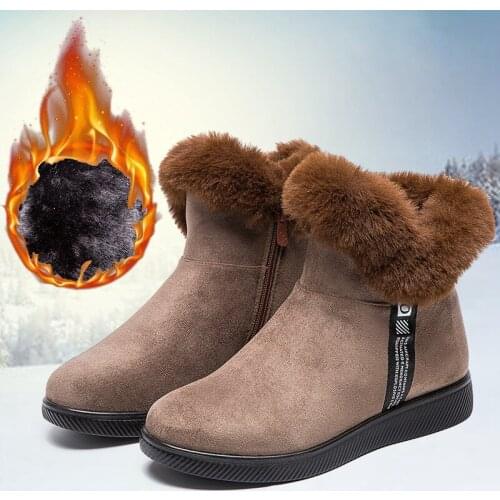 Winter Plush Warm Platform Boots Womens Fashion Non-slip Snow Boot Flat Comfortable Casual Walking Shoe Women Shoesdr54