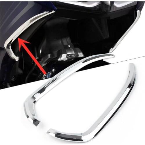 2Pcs Motorcycle Front Vertical Vent Trim Chrome ABS For Honda Goldwing 1800 2018 2019 2020 Gold Wing GL1800 18 19 20