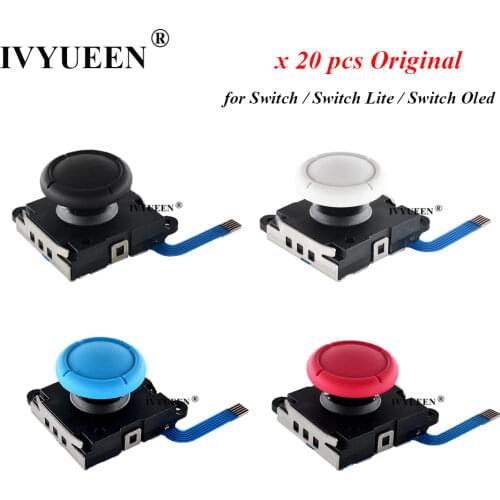 IVYUEEN 10 pcs 3D Analog Thumb Sticks For Nintend Switch NS Joy Con Sensor Module Potentiometer Replacement Joystick Grips Cap