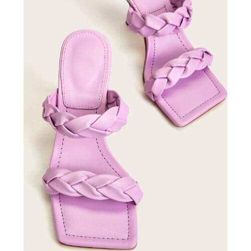 2021 Elegant Ladies Party Dress Sandals Shoes Square Toe Ankle Buckle Strap Sandals Femmes Sexy Stiletto High Heels Size35-42