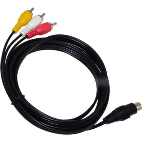 S-Video 7 Pin plug to 3 RCA male Audio Video Cable for PC Laptop TV 1.8m