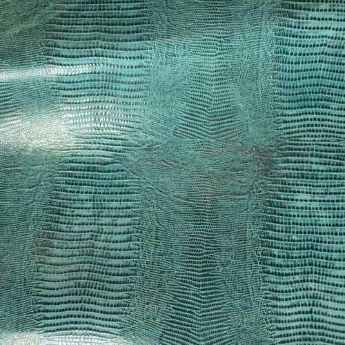 Agenuineon 50SF Cowhide Leather Fabric Embossed Lizard Pattern Real Cow Skin Sewing Material for Wallet Handbag Spot Wholesale