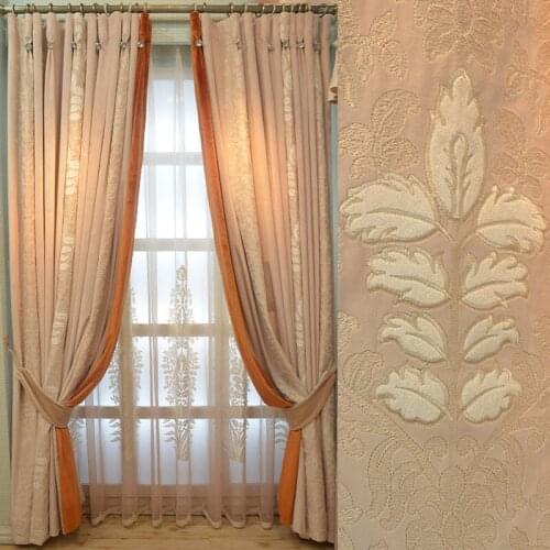 American Velvet Embroidery Atmospheric French Neo-classical Flannel European Curtain Curtains for Living Dining Room Bedroom