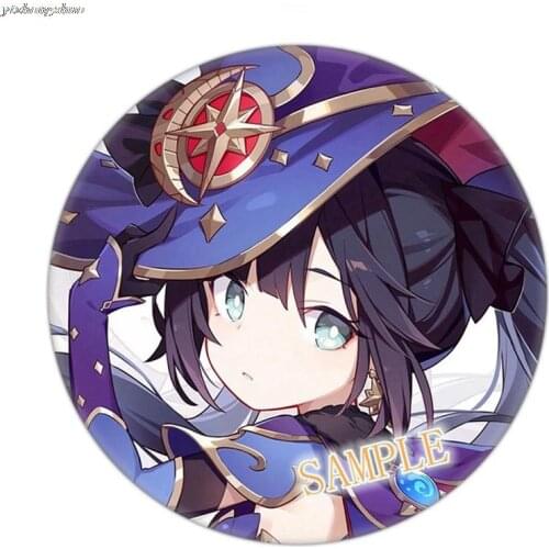 Anime Genshin Impact Badge Pin Brooch Cosplay Mona Albedo Jean Gunnhildr Lisa Barbara Zhongli Razor Venti Diona Fischl