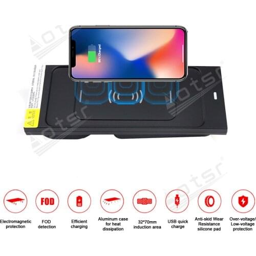 QI Car Wireless Charger For Volvo XC60 2018-2019/S90 2017-2017/XC90 Intelligent Infrared Fast Chargingfor iPhone Samsung Huawei