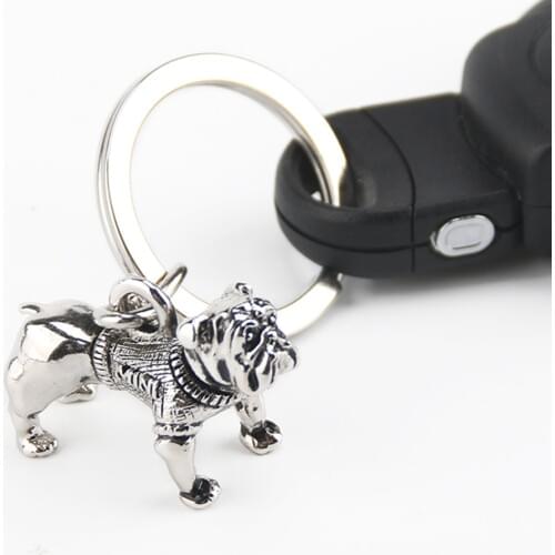 Car Bulldog Keychain Decoration Key Chain Ring For Mini Cooper One JCW S R50 R52 R53 R55 R56 F55 F56 F60 Countryman Accessories
