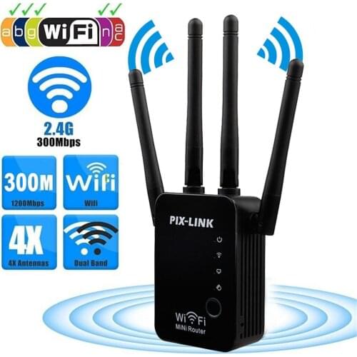 Wireless Wifi Repeater 300Mbps Long Range Extender Router 2.4G Wi Fi Signal Booster Amplifier For Home Office Network Extender