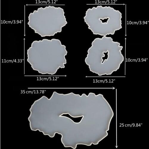 Large Irregular Wave Round Coaster Mold Cup Mat Silicone Resin Mold Epoxy Resin Cement Casting Jewelry Making Art Tools