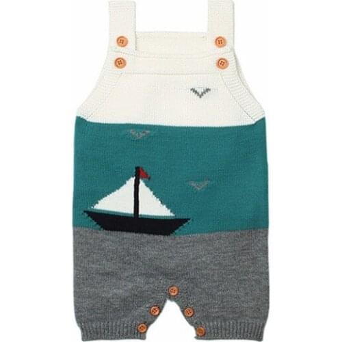 Baby Knitted Clothes Little Girls Summer Romper Cute Sleeveless Toddler Boys One Piece Jumpsuits Infant Kids Overalls