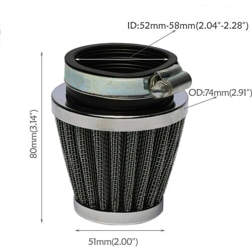 52mm Air Filter Pod For Suzuki GSXR 750/1100/750R KATANA GSX 1100F GSX600F for Yamaha XJ600-900