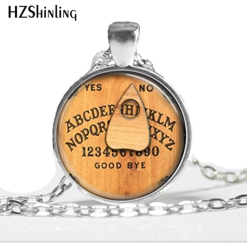 Hot glass dome jewelry Ouija Board Necklace Glass Bezel Art glass pendant necklace HZ1
