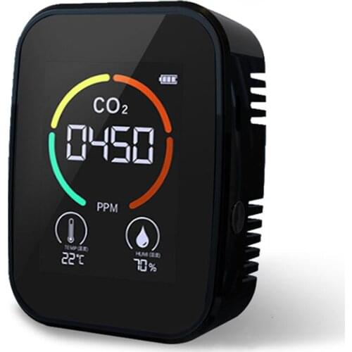 5 in1 CO2 Meter Multifunctional Digital Temperature Humidity Sensor Tester Air Quality Monitor Carbon Dioxide TVOC HCHO Detector