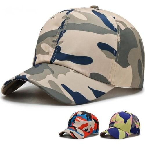Summer Adjustable Baseball Caps Unisex Sports Outdoor Sunscreen Quick-Drying Casual Caps Women Men Camouflage Hats