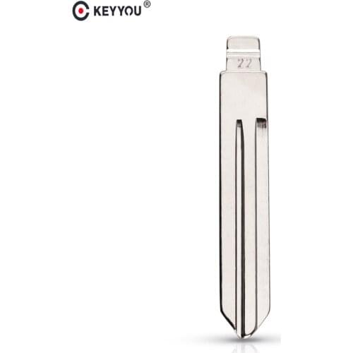 KEYYOU Metal Blank Uncut Flip KD Remote Key Blade Type Remote Number #22 for Nissan for Opel