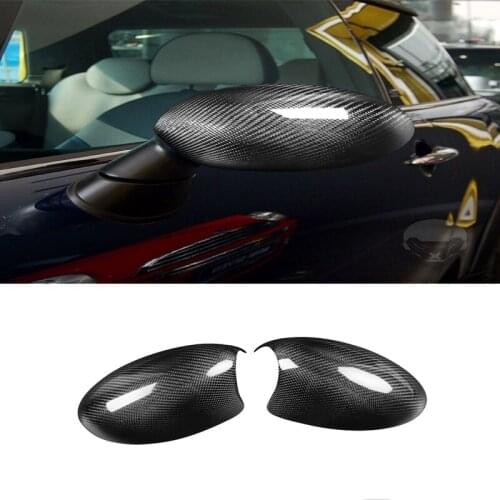 Carbon Fiber Rear View Mirror Caps For BMW Mini R50 R53 2002-2006 Rearview Mirror Covers Trim Housing Wing Car Accessories