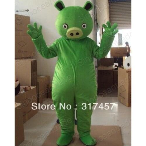 GREEN PIG ADULT Mascot Costume Adult Character Costume Cosplay mascot costume free shipping