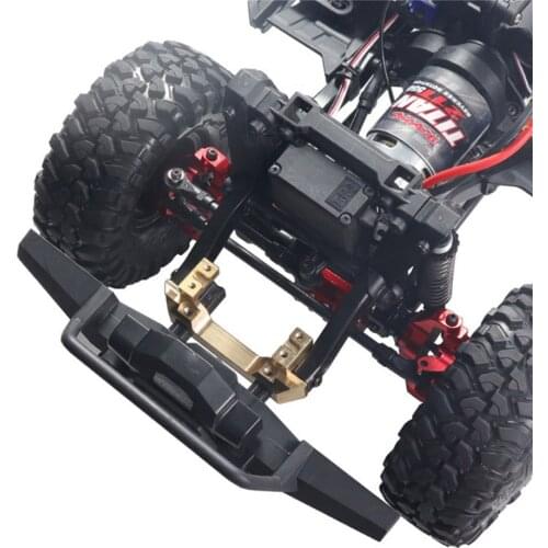 Brass Servo Fixing Bracket T4 Steering Gear Front Bumper Mount for Traxxas TRX6 G63 6×6 TRX4 G500 RC Car Accessories