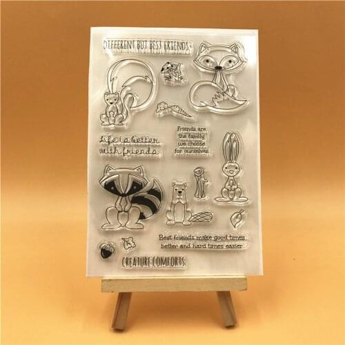 Fox Transparent Clear Silicone Stamp/seal for DIY Scrapbooking/photo Album Decorative Clear Stamp Sheets A769