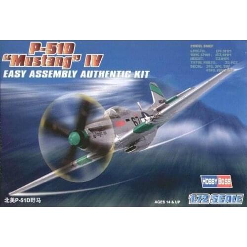 HobbyBoss 80230 1/72 Aircraft P-51D Mustang IV Easy Assembly Plastic Model kit