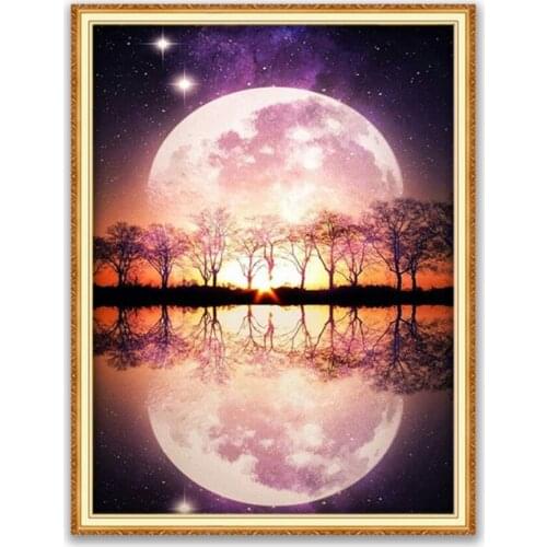Nature DIY 11CT Cross Stitch Embroidery Kits Needlework Craft Set Cotton Thread Printed Canvas Home Decoration Wholesale On Sale