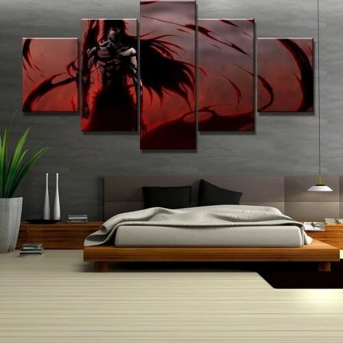 Wall Art Canvas Painting Anime Hd Print Pictures 5 Kurosaki Ichigo Bleaching Cartoon Animation Home Interior Decoration Posters