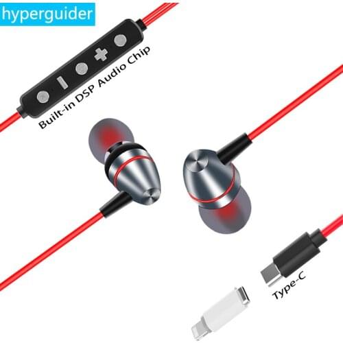 Hyperguider Earphone with DSP Live Portable Audio Equipment 6 Sound effect Remote control with MIC for Tiktok Internet celebrity