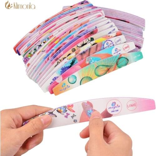 2021 New nail File 100 180 4 sets of printed water drops, flowers, colors, fingertips nail tools sets for manicure Professional