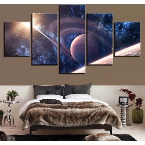 Poster Sun Star Jupiter Moon In Outer Space Home Canvas Painting Wall Decoration Use In Living Room and Bedroom