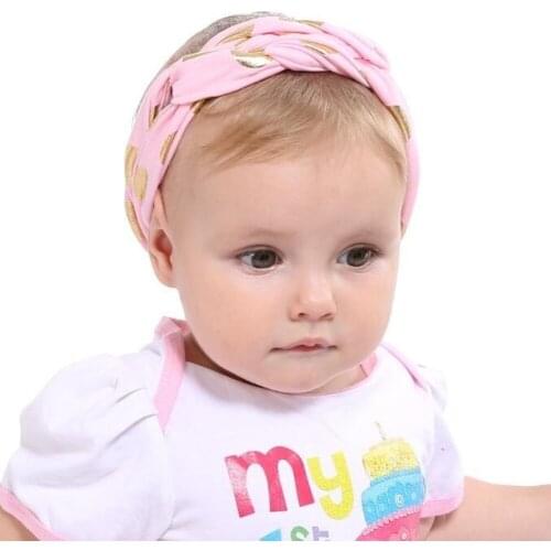 Baby girl headband Infant hair accessories clothes band Dot bows newborn Headwear tiara headwrap hairband Gift Toddlers Turban