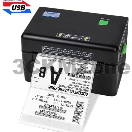 Barcode Printer Label Thermal Sticker USB Label Desktop Direct Thermal Transfer Label Barcode Printer Auto Cutter GZL4001