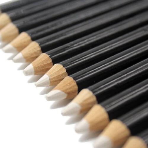 12pcs/Set Professional Waterproof White/Black Eye Liner Pencil Natural Long Lasting Makeup Eyeliner Pen Fashion Cosmetic Tools