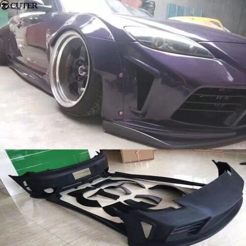 RX-8 RX8 Wide Car body kit FRP Unpainted front bumper rear bumper side skirt for Mazda RX-8 car styling 04-08